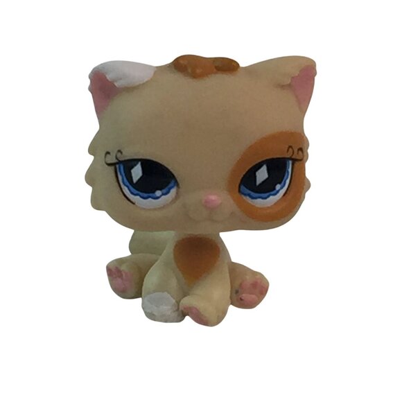 Littlest Pet Shop LPS #521 Persian Kitty Cat Blue Diamond Eyes Toy - Picture 1 of 7
